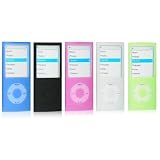 5 Pack Silicone Skin Case Covers & Neck Straps for the New Apple iPod Nano Nano-Chromatic 4th Generation 8gb 16gb (Blue Black Pink Clear & Green)