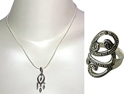 Pendant and Ring Sterling Silver Jewelry
