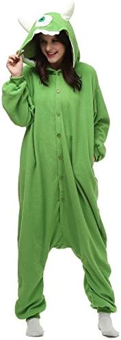 Unisex Adult Monsters University Mike Wazowski Monsters, Inc. Kigurumi Cosplay Green S