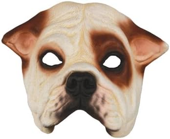 Adult Bulldog Halloween Costume Dog Half Mask