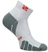 Vitalsox Tennis , Running,  Low Cut  Drystat Compression Colors on Court Italian Socks, White, Small VT1010T