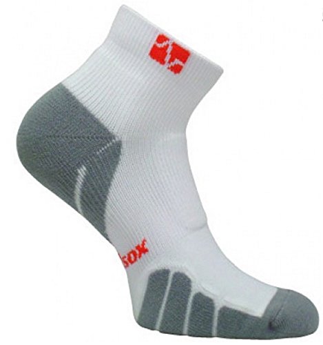 Vitalsox Tennis , Running,  Low Cut  Drystat Compression Colors on Court Italian Socks, White, Small VT1010T