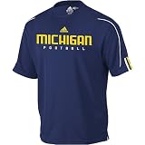 Adidas Michigan Wolverines Sideline Short Sleeve Clima Crew Tee