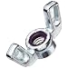 Grade 8 Zinc Alloy Lock Nut, Zinc Plated Finish, UNC 2B Threads, #10-24 Thread Size, 7/16" Width Across Flats, 0.500" Height, Nylon Insert, Pack Of 25