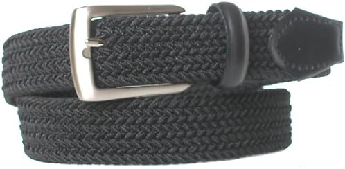 Men's Fabric Stretch Belt, Regular & Big Men's Sizes, Silver Tone Buckle - Style 0941