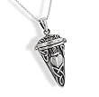 Celtic Knot and Heart Pendulum Prayer Box Pendant w/ 18" Necklace - Sterling Silver