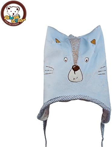 Kosbon 1 PCS 15.75 " Perimeter Cute Unisex Plush 3D Cat Head shape Baby Cotton Hats Cap,Warm Soft And Cozy, Infant Baby Ear Flap Earmuff Cap ,Best Birthday Present Gift For Newborn Kids Children