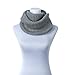 Loritta Women's Winter Warm Infinity Scarf Ribbed Knit Circle Scarf Cowl Gray