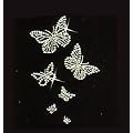 Hotfix Strass-B�gelbild 'Schmetterlinge' 15,2 x 22,9 cm, Farbe:klar-transparent