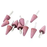 uxcell マウント研削ストーン　メタル製　シルバートーン　19mm径 10個入り