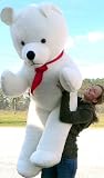 Giant 6 feet tall Big Plush Teddy Bear - Color: White - 72 inches tall - AMERICAN MADE IN THE USA AMERICA