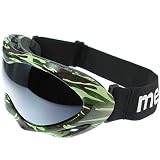 mecara CAMOU FLASH 3 Skibrille Sportbrille Goggle mit Top-Ausstattung, Microfasertasche und einem Pflege-Set! Mod.MG5RS1