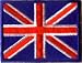 British Flag - 2 x 1 1/2 - Embroidered Iron On or Sew On Patch