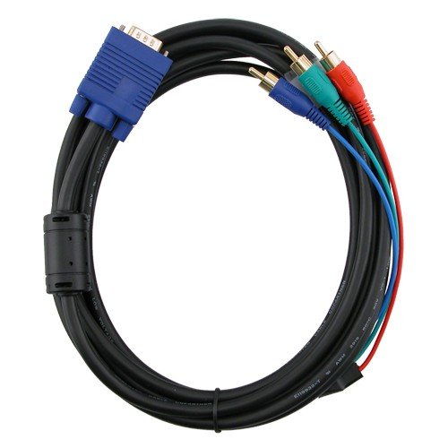 EFORCITY Premium VGA to RCA Component Cable M / M, 12 ft (3.66m) Black