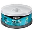 Sony 25DPW47RS2 DVD+RW Re-Recordable DVD (25-Pack Spindle)