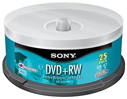 Sony 25DPW47RS2 DVD plus RW Re-Recordable DVD 25-Pack Spindle