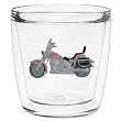 Ladies' Motorcycle 12 oz Double-Old-Fashioned Insulated Beverage Tumbler, Clear