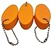 3 Pack ORANGE Floating Keychain key floats -Polyurethane Foam- 6