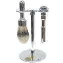 Futur 3 Piece Mirror Chrome Shaving Set