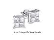 Nice 14K. White Gold 1/4 ctw. Square Shaped Princess Cut Diamond Stud Earrings