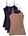 Caramel Cantina Shelf Bra Cami Tank-Top in Assorted Colors 2 or 4-Pack
