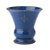 French Trocadero Collection Royal Blue Fleur De Lis Cachepot