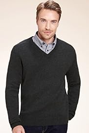 XXXL Blue Harbour Pure Lambswool V Neck Knitted Jumper