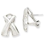 14k White Gold Polished Post Earrings