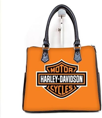 LaHuo Motorcycle Harley Davidson Women Barrel Type Handbag Lady Fashion Tote Top Handle(Twin Sides)