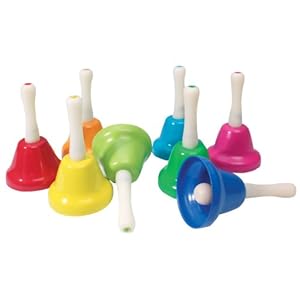 Tobar Set de Cloches &agrave; Main pour Enfant 8 cm Arc en Ciel