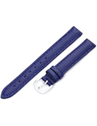 Hadley-Roma Womens LSL725RM 120 12-mm Navy Java Lizard Grain Watch Strap
