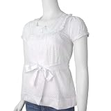Crystal Candy - Crystal Candy Cap Sleeve Round Neck Top