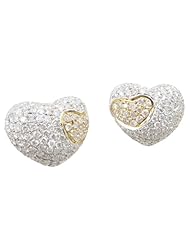 Women 14k White Gold 3.72ctw diamond Stud earring 52 LE217Y Size 8.02
