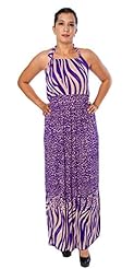 Zebra Print Ankle Length Elastane/Polyester Maxi Dress 