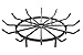 SteelFreak Wagon Wheel Firewood Grate for Fire Pit - Made in The USA (32 Inch) Black
