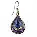 Blue / Purple Woven Mermaid Teardrop Earrings