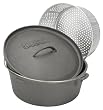 Bayou Classic 7412 12-Quart Cast Iron Dutch Oven with Basket
