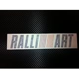1 X RalliArt Racing Decal Sticker (New) Black with Orange and Red Size 8''x 1.7'' 