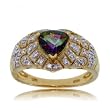Mystic Fire Topaz and 26 Diamond Gold Ring-Gold Consist of Yellow 10K