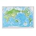 AMM624534 Hammond Deluxe Laminated Rolled Full-Color Physical World Map, 50W x 38H