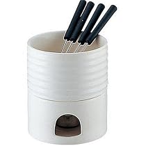 Typhoon Black Two Tone Ceramic Chocolate Fondue Set