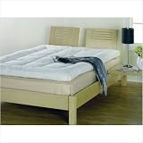 2.5 Bordered Baffled Box 50% Snow White Down and 50% Small White Duck Featherbed Size:... by 