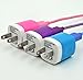 Wall Charger, OKRAY [3-Pack] 5V/1AMP 1-Port USB Wall Home Travel Charger Plug Power Adapter For iPhone 6/6 plus 5S 5 4S,Samsung Galaxy S6 S5 S4 S3,HTC One M8 M9,LG G2 G3,Blackberry,Motorola And More (Blue Purple Pink)