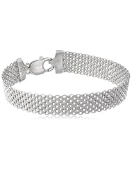 Sterling Silver 12mm Italian Mesh Bracelet, 7.5"
