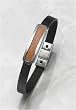 J-Steel by Fyn Studios (TM) Black Moroccan Leather Bracelet and Stainless-Steel Bracelet JSF-843332001211