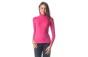 Conte of Cashmere Jersey Cuello Vuelto (Fucsia)