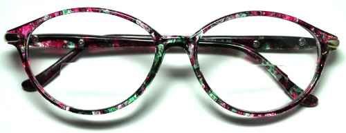 Women's Multicolored Bifocal Reading Glasses by See Clearly Readers (1.00, Pink/Green)