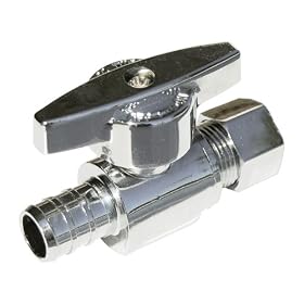 Cash Acme (Reliance) 23382LF "Sharkbite" Straight Stop Valve 3/8"