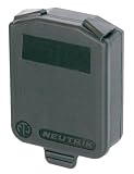 Neutrik SCDX hinged cover for standard D fixing chassis connectors. IP54 rated