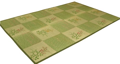 い草花ござ 『津和野』 グリーン 本間6畳(約286×382ｃｍ) 
